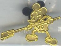 WDW - Mickey - Cast Member - Custodial Award - Sweeping Mickey Gold