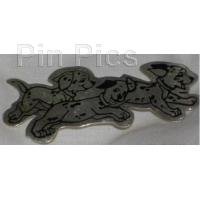 101 Dalmatians - Three Puppies Running (Sterling Silver)