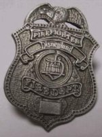 DLR - Firefighter Badge - Disneyland Fire Dept - Pewter