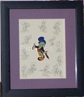 DLR - Jiminy Cricket Framed Sketch Pin Set