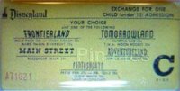 Disneyland Child Ticket Boxed Set - Cover, A-C (C Ticket Only)