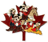 DS - Mickey, Minnie, Donald, Pluto and Goofy - Mounted Police - Maple Leaf - Canada Day - Jumbo