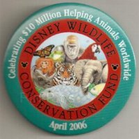 Button - WDW - Disney Wildlife Conservation Fund - Torquoise