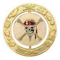 DS - Skull and Cross Bones - Medallion - Pirates of the Caribbean - Spinner