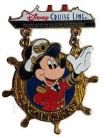 DCL - Captain Mickey Inside Ship Wheel (Dangle)