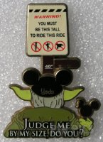 Yoda - Judge Me by My Size, Do You - Ride Height Requirement - Mickey Hat - Star Wars