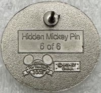 DL - Stitch - Facing Left in Black Oval Frame - Character Silhouette - Hidden Mickey Lanyard 2008