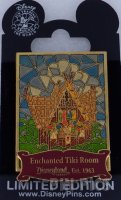 DLR - Tiki Room Stained Glass - Cast Exclusive - Pin of the Month - March 2008