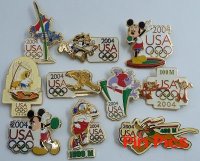 WDW - Decathlon Pin Pursuit - USA Olympic Logo 2004 - Set