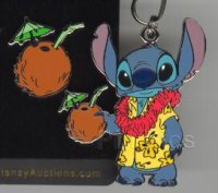 DA - Tourist Stitch - Lanyard and Coconut Drink pin - Black Prototype
