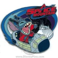 DLR - Mickey's Pin Odyssey 2008 - Stitch on Space Mountain slider