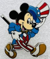 Patriotic Mickey - Strolling Uncle Sam - Silver