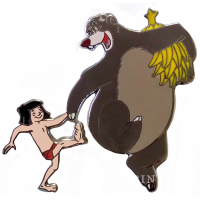 DS - Baloo and Mowgli - Dancing With Bananas - Vintage Card