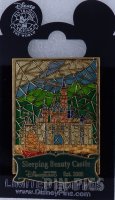 DLR - Sleeping Beauty Castle Stained Glass - Hong Kong Disneyland - Cast Exclusive - Pin of the Month September 2008