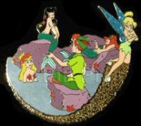 Disney Auctions - Tinker Bell, Peter Pan and Mermaid -Jumbo (Gold Artist Proof)