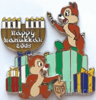 Chip and Dale - Happy Hanukkah 2008 - Menorah and Dreidel