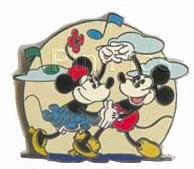 Disney Auctions - Minnie & Mickey Mouse Dancing Pin (Silver Prototype)