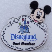 DLR - Cast Member - Dream Maker - Disneyland Nametag - Mickey Mouse