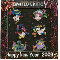 WDW - Happy New Year 2009 - Mini-Pin Set