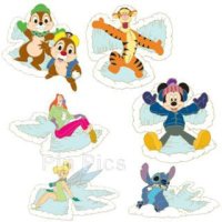 DS - Disney Shopping - 6-Pc. Snow Angels World of Disney Pin Set