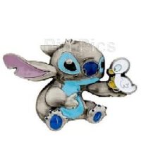 DS - Disney Shopping - 3-D Stitch Holding a Duckling Pin