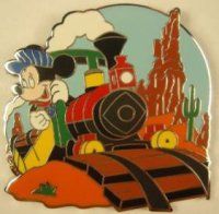 Mickey on Big Thunder Mountain Railroad Attraction pin only - Disneyland Mountains Starter Set