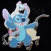 DS - 6-Pc. Stitch Versus Disney Villains Pin Set (Stitch vs. Si & Am only) (Silver Artist Proof)