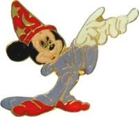 Fantasia Mickey from The Sorcerer's Apprentice in Red Hat and Purple Robe