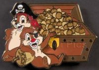 Pirates of the Caribbean Legend of the Golden Pins (Chip and Dale with Treasure Chest) 3D (ARTIST PROOF)