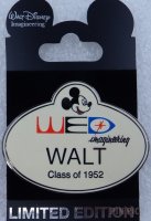 WDI - WALT - Name Tag - WED Imagineering - Class of 1952 - Cast Exclusive