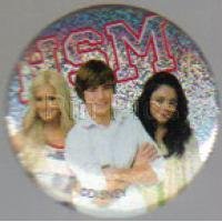 DS Europe - High School Musical 3 - 6 GLITTER buttons set - Troy, Gabriella and Sharpay only