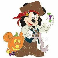 DS - Captain Jack Sparrow Costumed Mickey Mouse Pin