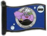 WDW - Mystery Box Set - 1989 - Character Flags - Ursula Pin - Artist Proof