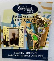 DL - Walt Disney, Tinker Bell - Dateline: Disneyland 1955 - Annual Passholder - Lanyard Medal, Pin Set