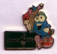Atlanta 1996 Izzy Mascot with Torch Pin
