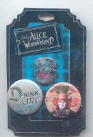 Tim Burton's Alice in Wonderland Pin and Button Set