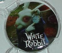 Button - Tim Burton's Alice in Wonderland 4 Button Set - White Rabbit Only