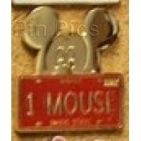 Mickey Mouse - Gold Chaser - 1MOUSE - Character License Plate - Mystery