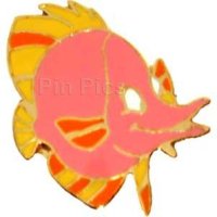 WDW - Living Seas Scuba Mickey Pin Set (Small Pink Fish with Yellow & Pink Fins)