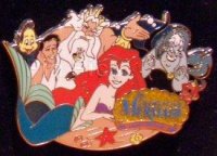 DS - The Little Mermaid 20th Anniversary Jumbo Pin - Silver Artist Proof