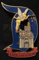 DLR - Disneyland Ambassador Pin Set (Tinker Bell with Castle Pin)