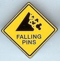 WDW - Trade City, USA - Disney Pin Celebration 2010 - Road Signs - Falling Pins