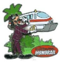 WDW - Walt Disney World Resort Monorail - Goofy with Orange Monorail (Artist Proof)