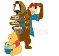 WDI - Winnie the Pooh and Brer Bear from Splash Mountain -  Lamppost