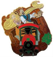 WDI - Princesses and Princes on Thrill Rides - Rapunzel & Flynn on Big Thunder Mountain Pin