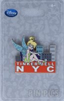 Tink sitting on Tinker Bell NYC Marquee