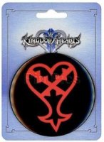 Button - Hot Topic - Kingdom Hearts - Large Heartless Symbol