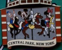 Mickey Minnie & Donald on a carousel Central Park Pin Set