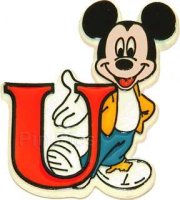 Monogram - Plastic Alphabet Series (Mickey with Letter U)