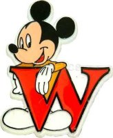 Monogram - Plastic Alphabet Series (Mickey with Letter W)